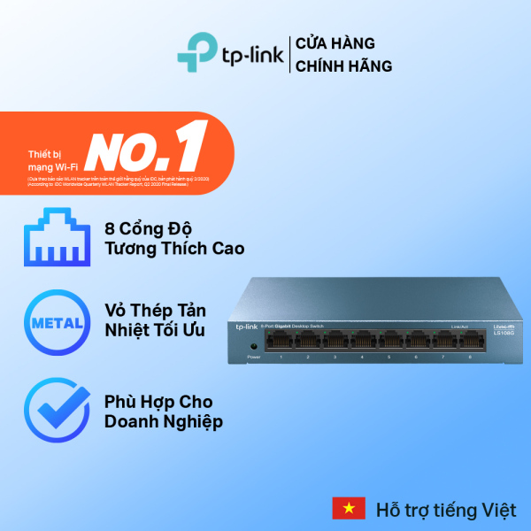 Bảng giá Bộ Chia Mạng Switch Để Bàn TP-Link LS108G 8 Cổng 10/100/1000Mbps Phong Vũ
