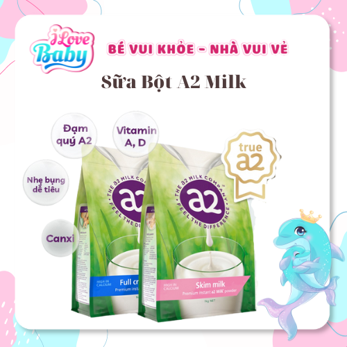Sữa Bột A2 Fullcream và Skim Milk - 1kg (Date 2023)
