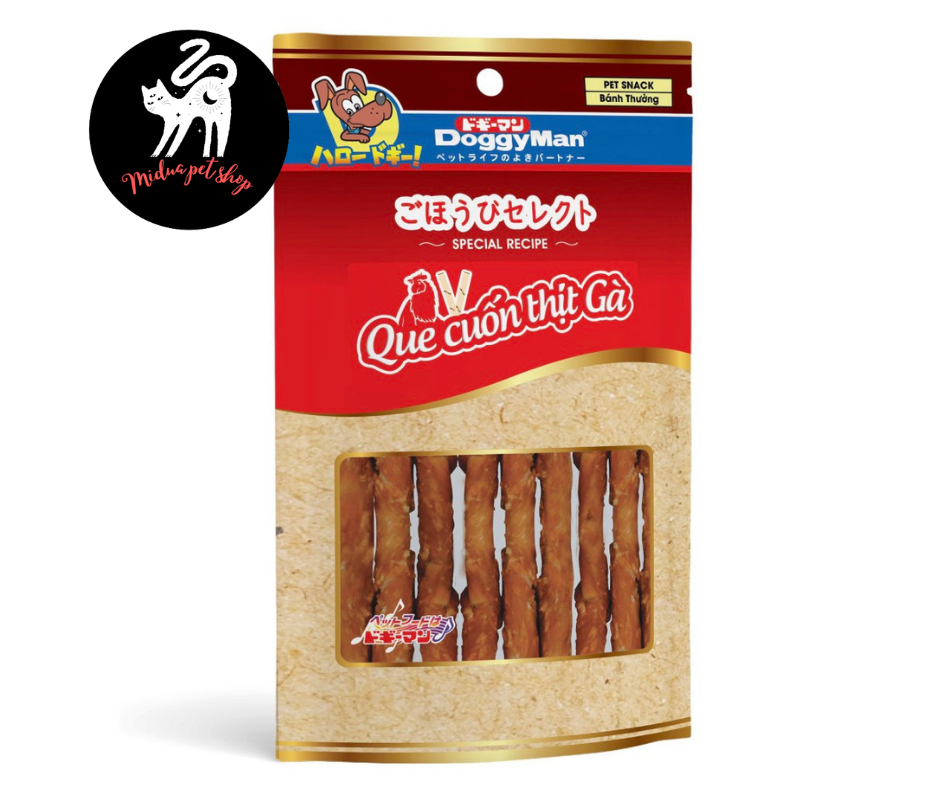 [Hoàn Tiền 10%] Que cuốn thịt gà cho chó Doggyman Nhật
