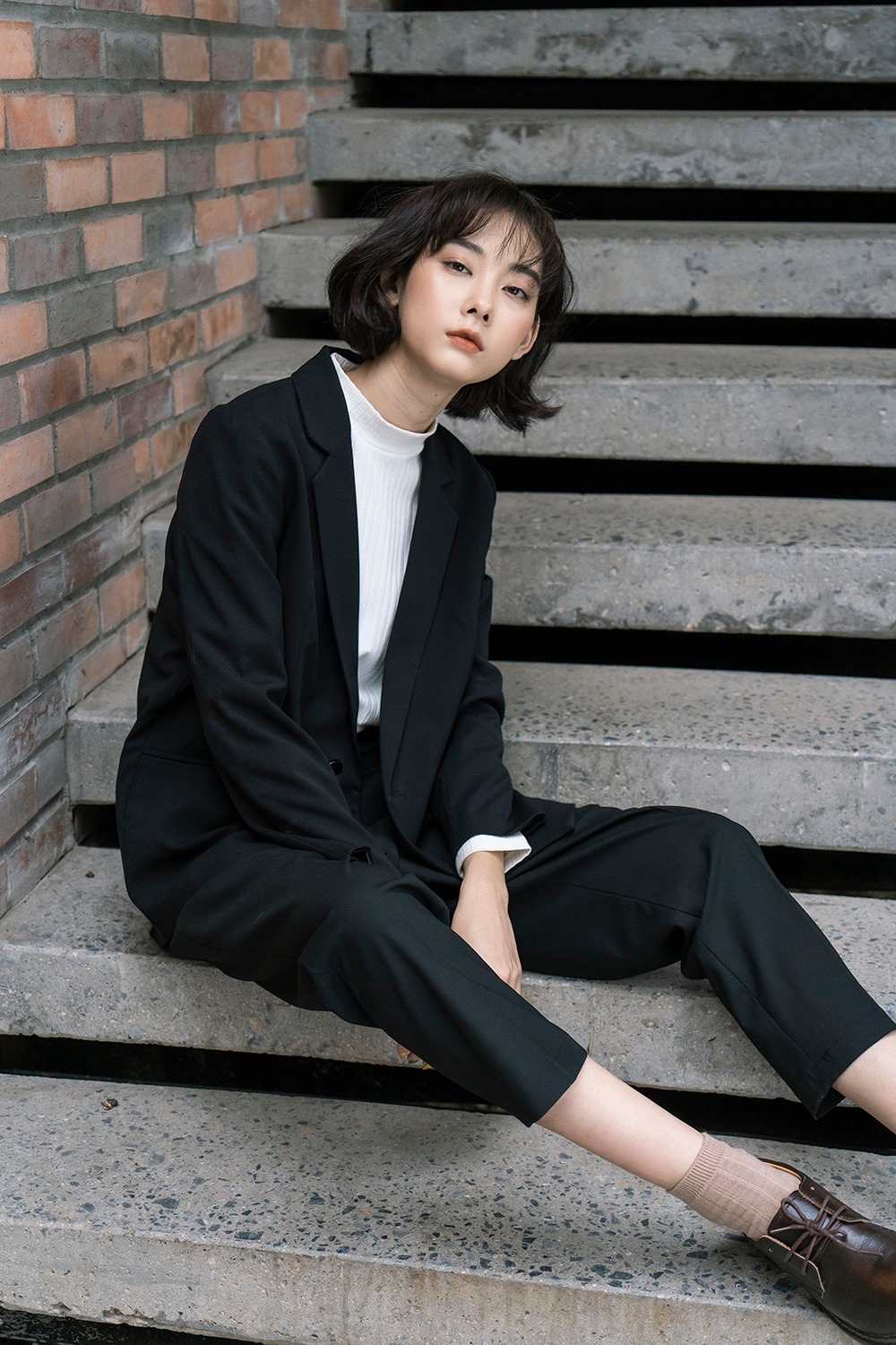 Quần Baggy Đen Basic Dáng Mới [Madelen]