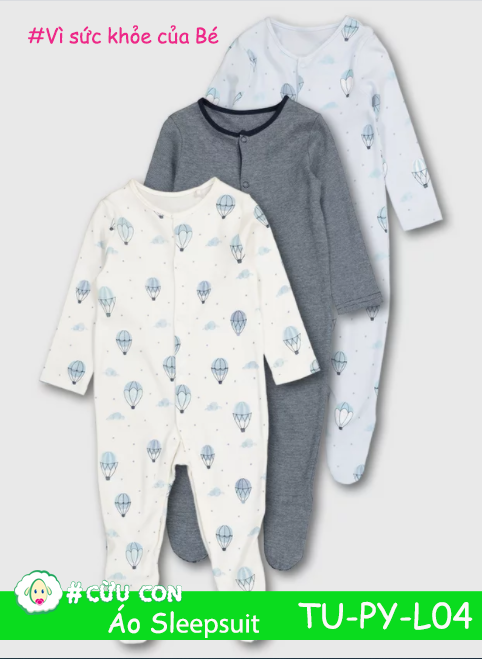 Set áo Sleepsuit TuClothing UK Auth - L04