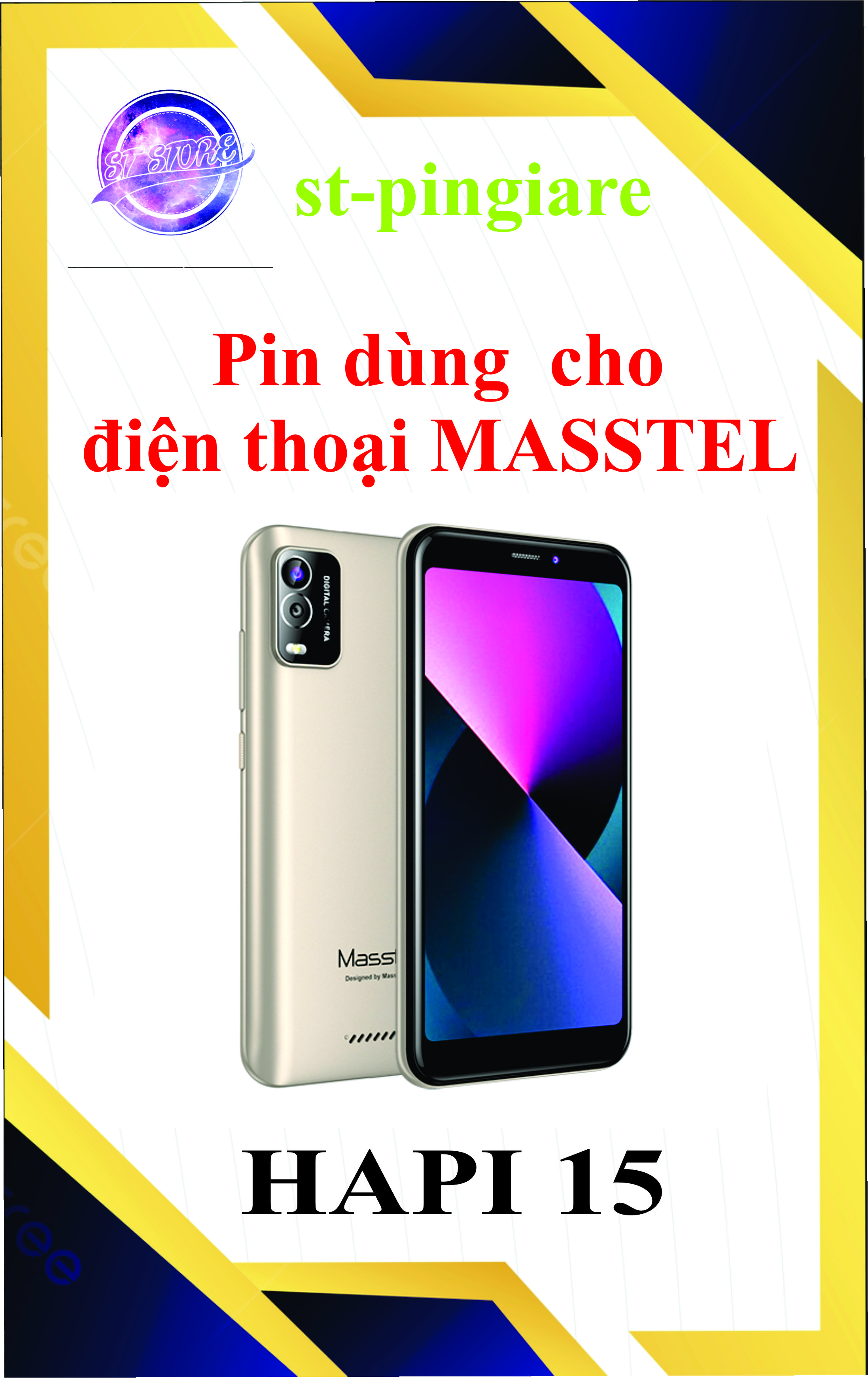 Pin Masstel Hapi 15 Chính Hãng Mới 100%