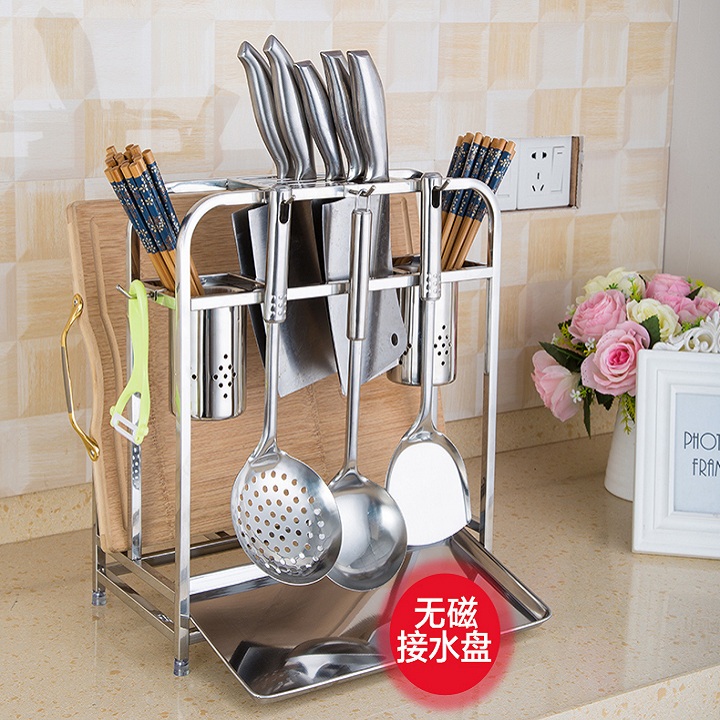 Kệ để dao đũa thớt full inox 35x18x27cm