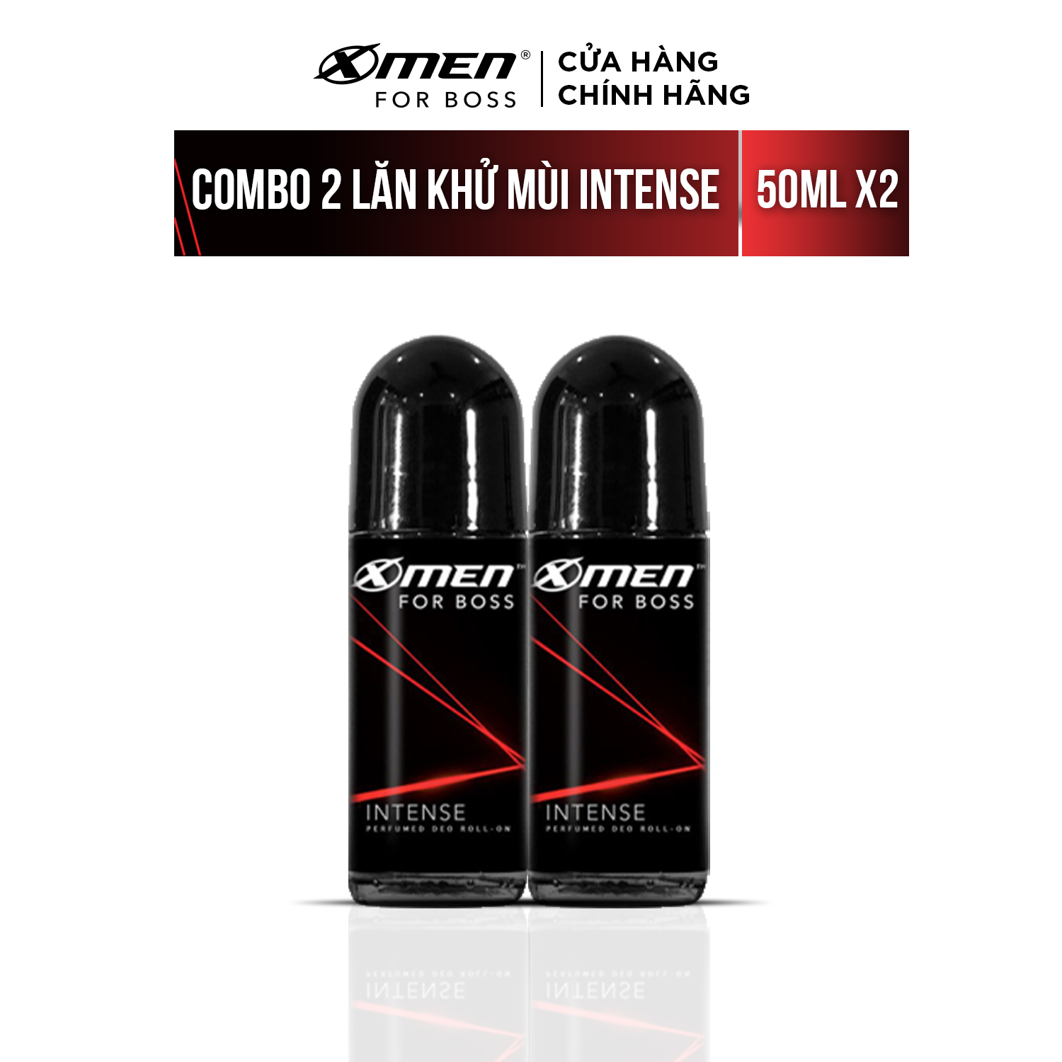 Combo 2 Lăn khử mùi X-men For Boss 50ml - Hương Intense
