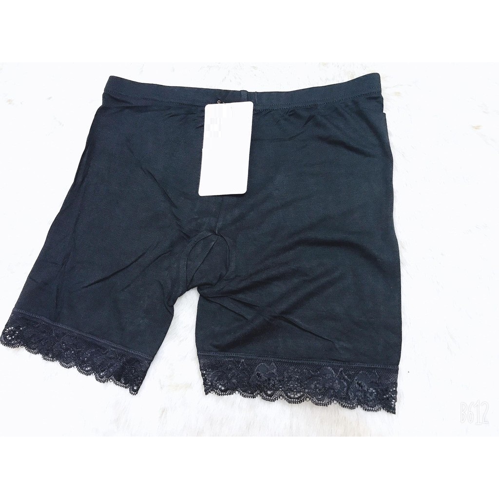 Quần mặc trong váy cotton pha ren