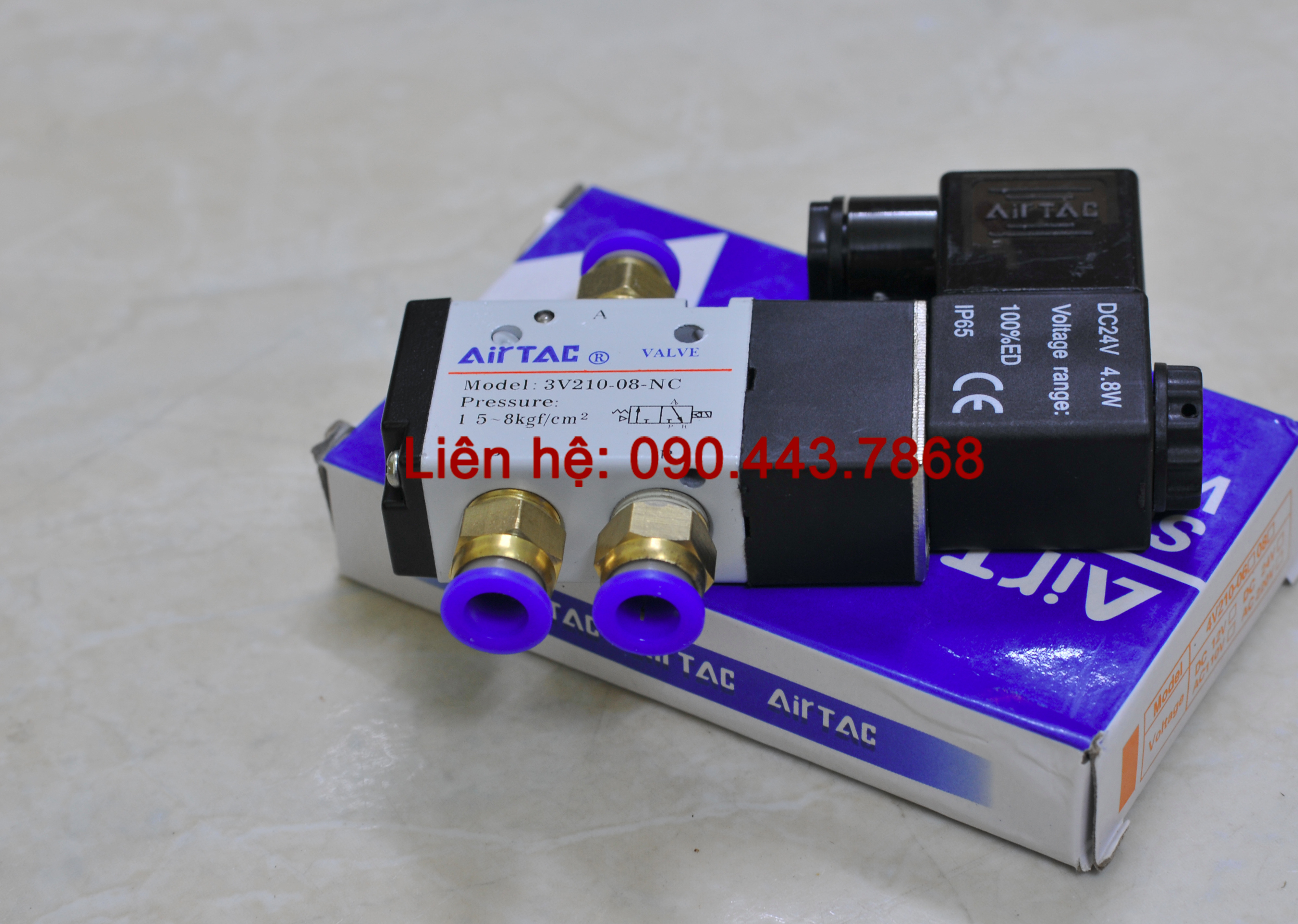 Van  Điện Từ4v210-08   Van Khí 5 Cổng Van Điều Khiển Khí Nén, điện áp 24DC, 110DC , 220DC