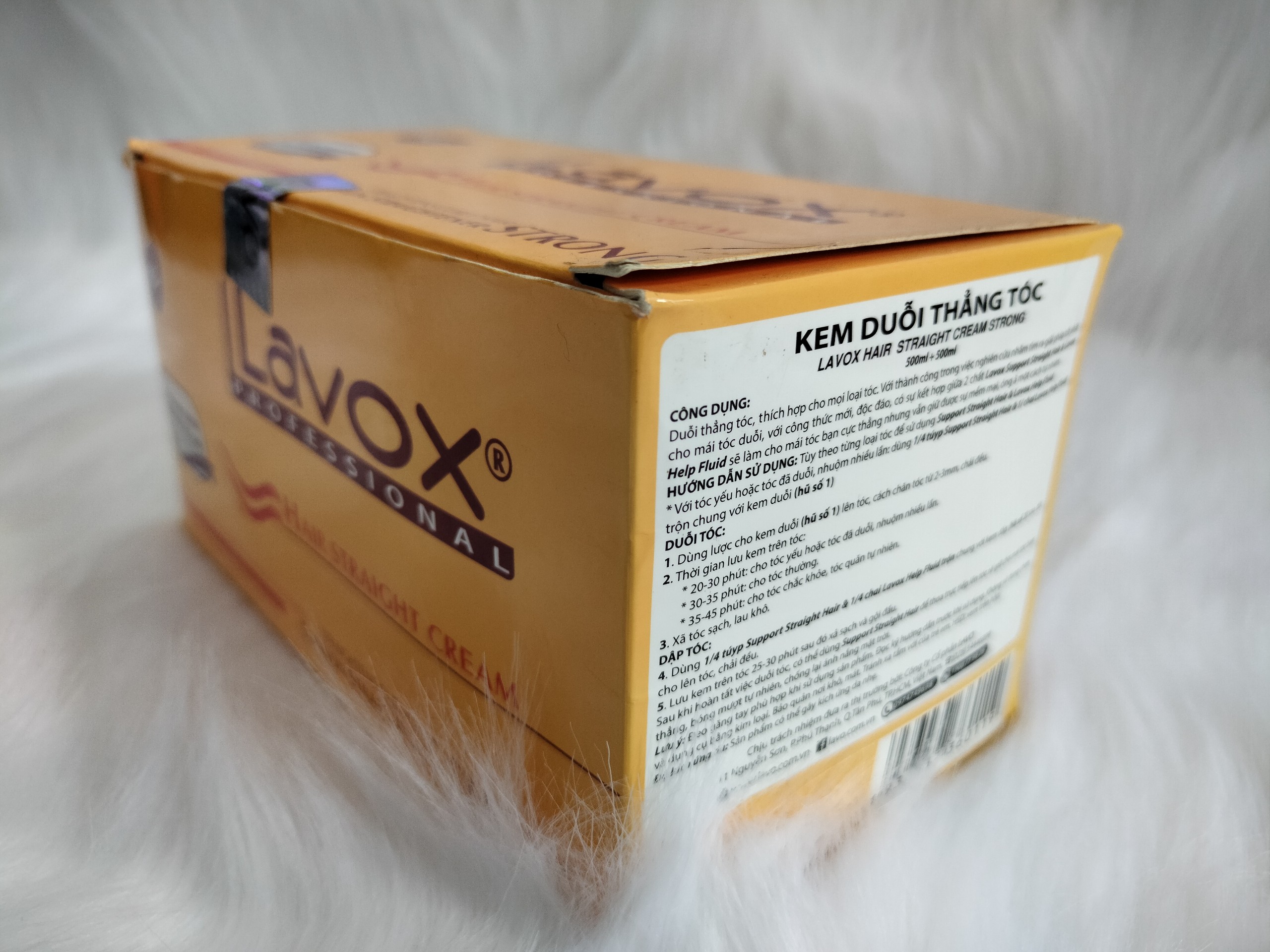 Duỗi tóc Lavox nấp vàng 500ml*2