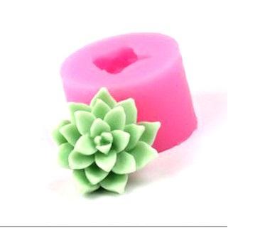 Khuôn silicon 3D mẫu Sen đá cụp