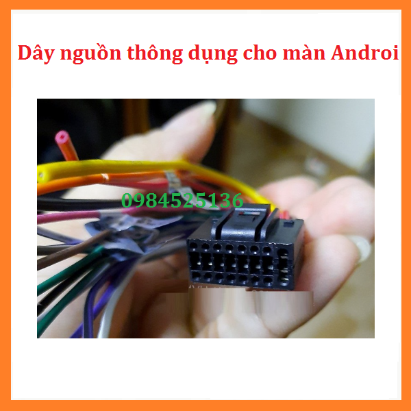 Dây nguồn thông dụng dành cho màn android ô tô,.Dây nguồn dùng chung cho màn hình android ô tô, giắc kết nối loa ô tô. Dây nguồn đấu nối, dây nguồn đấu nối cho các loại màn hình android.