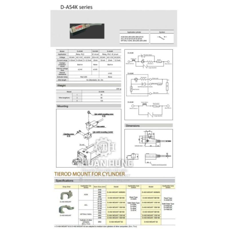🚛Freeship-Cảm Biến Từ Xilanh TPC D-A54K