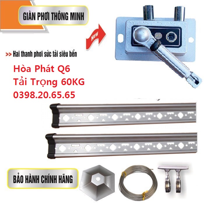 Giàn phơi thông minh INOX Cao cấp 2m