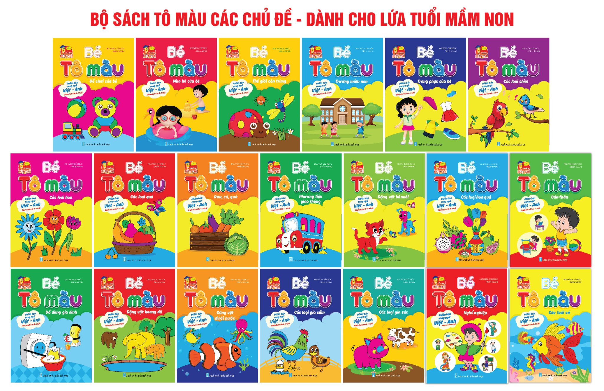 10 quyển vở cho bé tô màu đơn giản
