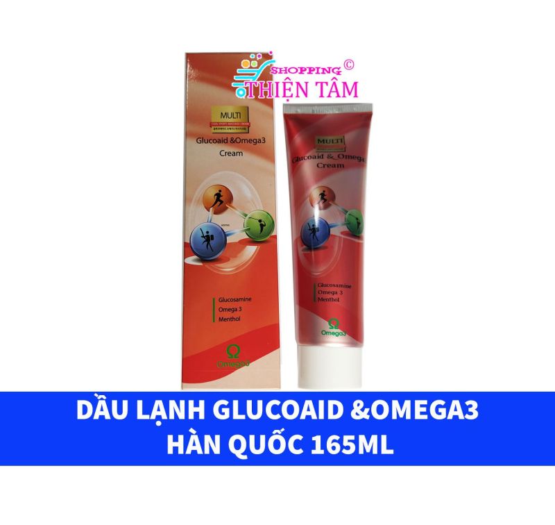 Dầu Lạnh Xoa Bóp Khớp Multi Glucoaid & Omega3 Cream 165ml Dầu Lạnh Hàn Quốc Dầu Lạnh Bôi Khớp