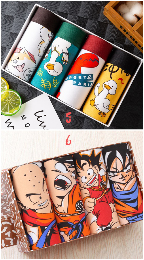 Set 4 Quần Lót Boxer Nam Hoạt Hình Độc