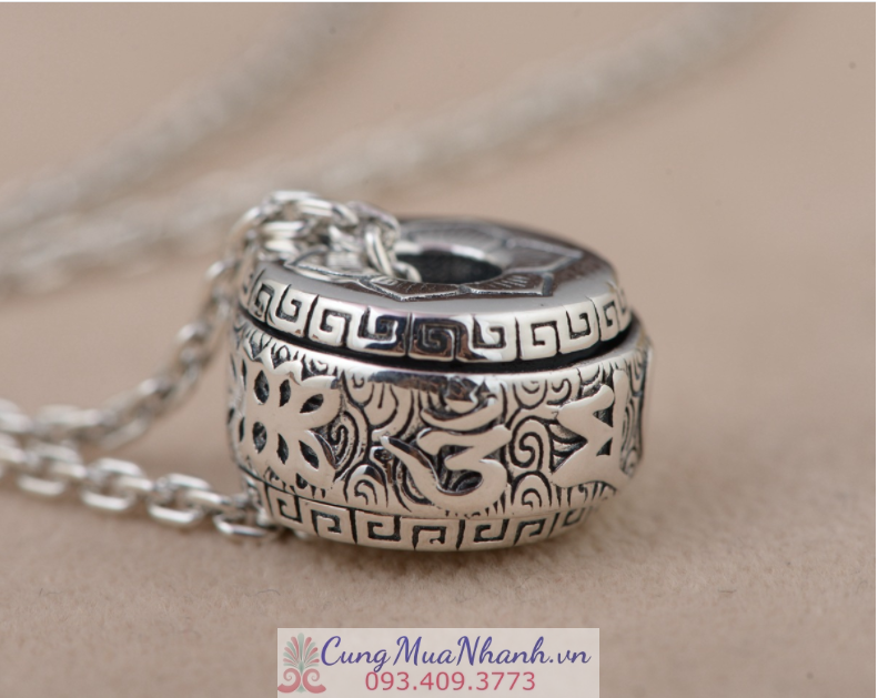 Mặt dây chuyền om mani padme hum tây tạng - dc421
