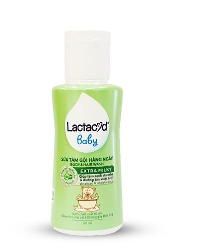Sữa tắm gội Lactacid 2in1 ngừa rôm xảy cho bé