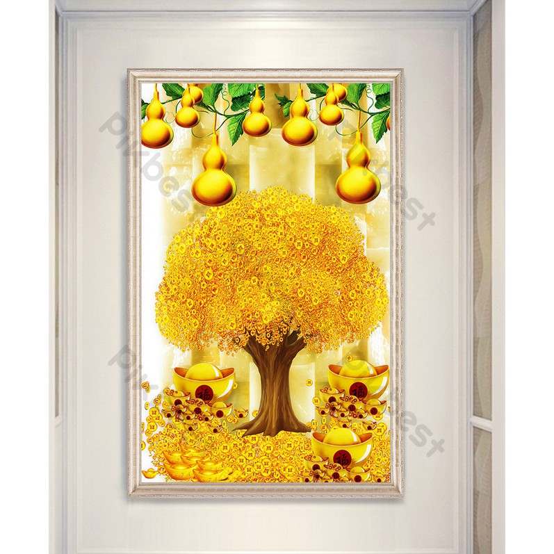 Tranh dán tường Hồ Lô Ngân Lượng