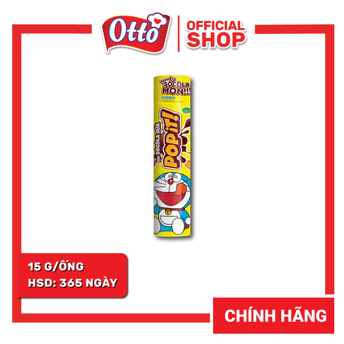 ỐNG Kẹo socola sữa Popit Doreamon 15g | Socola | Đồ ăn vặt