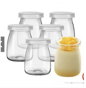 Hộp 12 hũ làm sữa chua thủy tinh, trữ sữa cho bé, đựng đồ ăn dặm mh 57