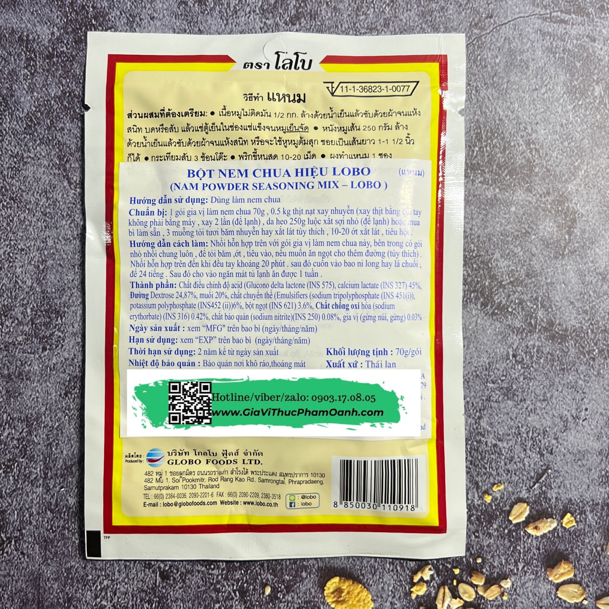 Gia vị làm NEM CHUA Lobo Thái Lan