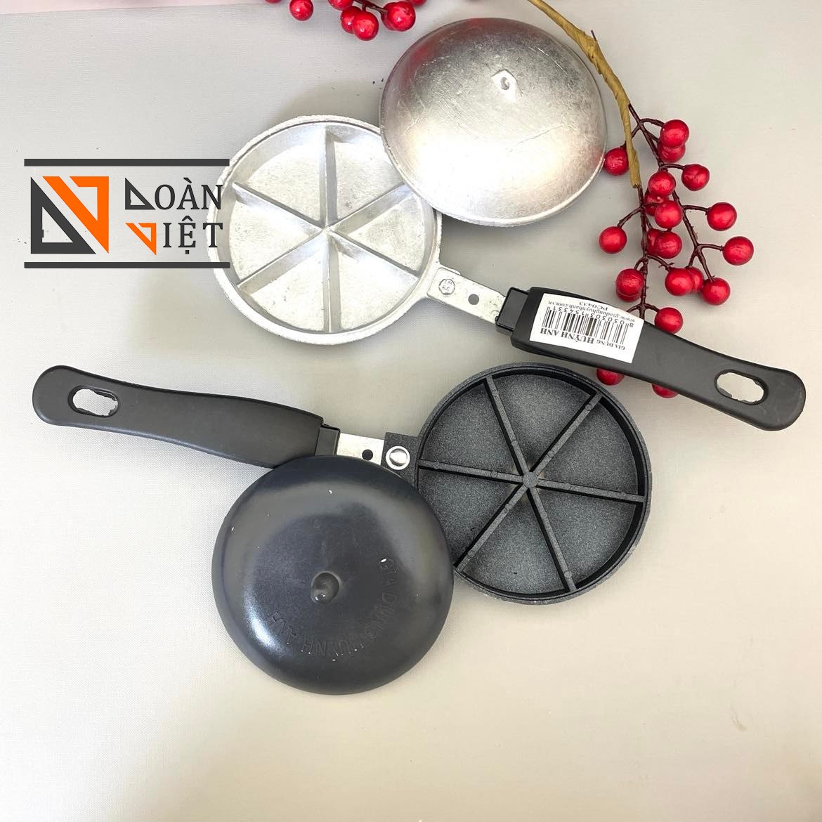 Khuôn Làm Bánh Trứng Cút, Trái Sáng - Khuôn Gang. có Khuôn chống dính. Dụng cụ làm bánh nướng