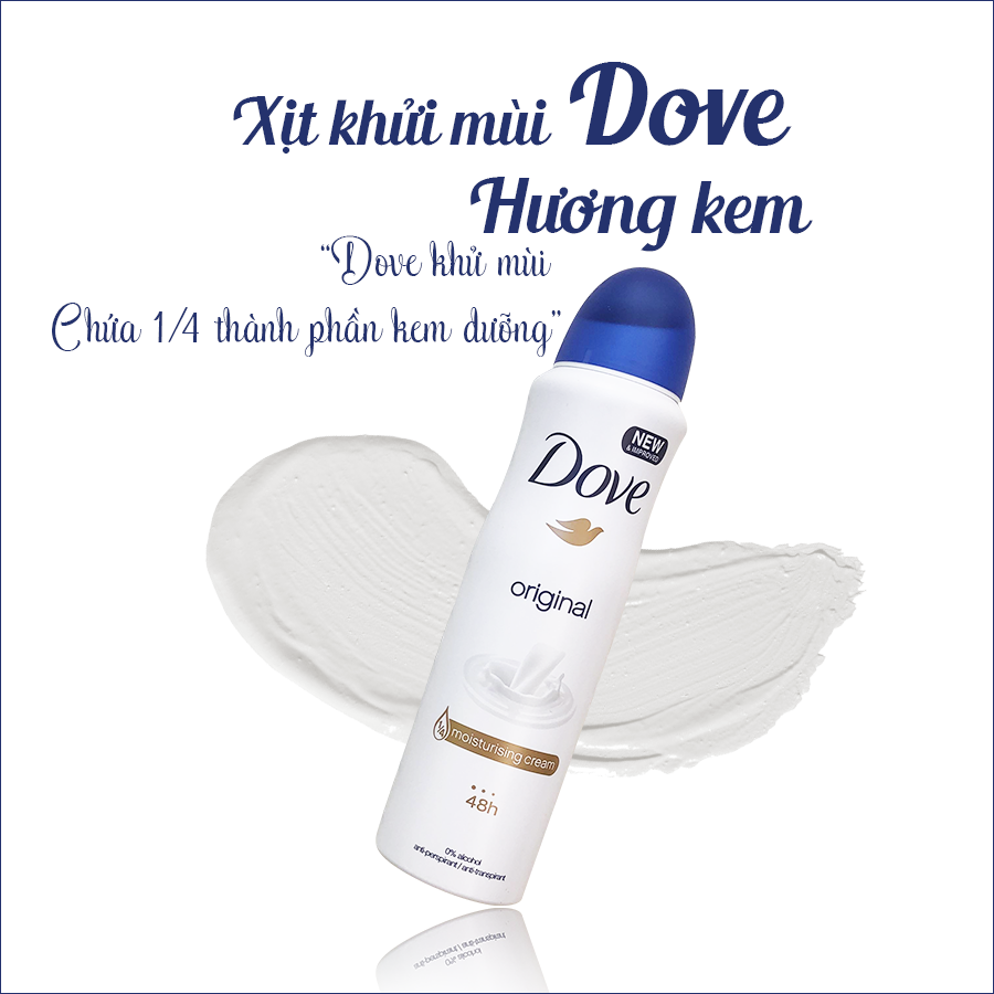 Xịt khử mùi Dove Original 150ml