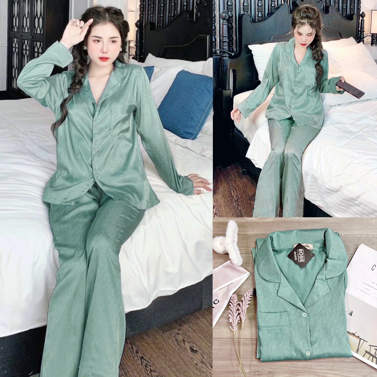 {Bán Giá sỉ} Bộ pyjama Gấm BIGSIZE  60-75Kg siêu to cực xinh có nhiều mẫu lựa chọn ( Ảnh thật 100%) Gấm dày dặn to rộng ❤️ chuyên sỉ bigsize ❤️ shop size đại ❤️ Phụ Nữ ❤️ Mẹ ❤️ Người lớn tuổi ❤️ trung niên❤️ Bộ ngủ đ