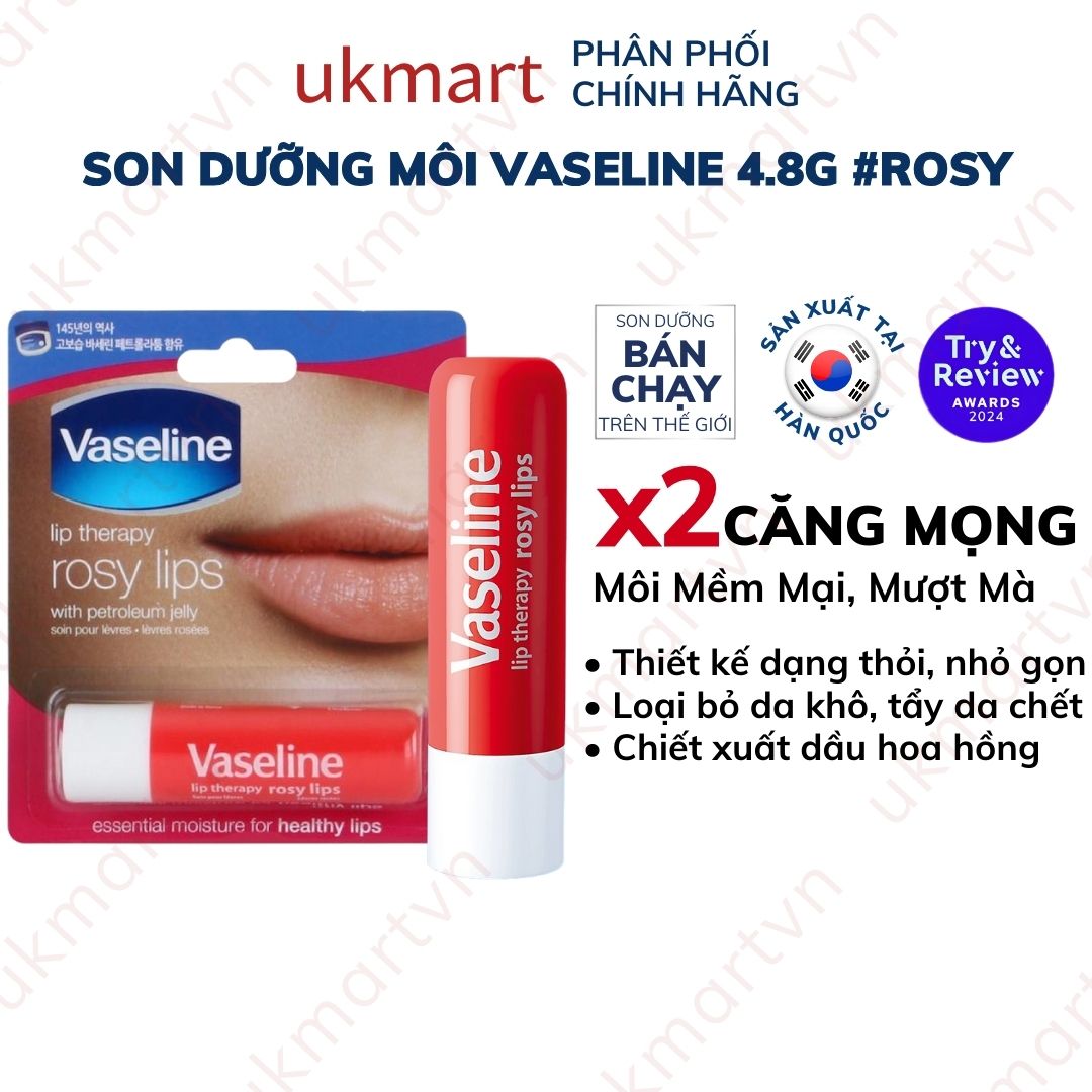 Son Dưỡng Môi Mềm Mại Vaseline Lip Therapy Dạng Thỏi 4.8g