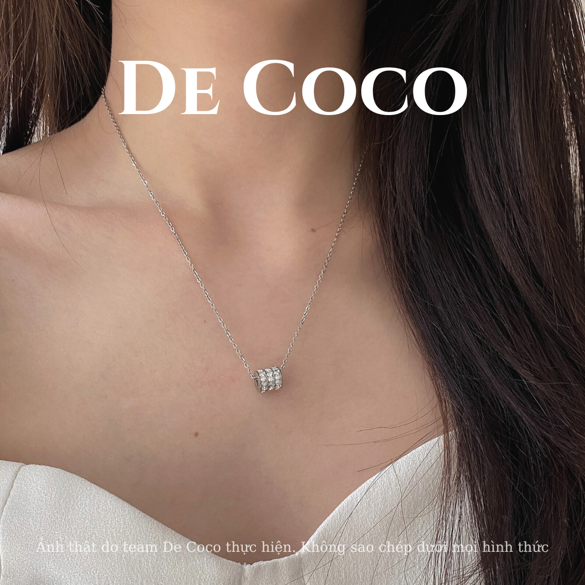 [KHÔNG ĐEN GỈ] Set vòng cổ và nhẫn Embrace De Coco (kèm hộp)