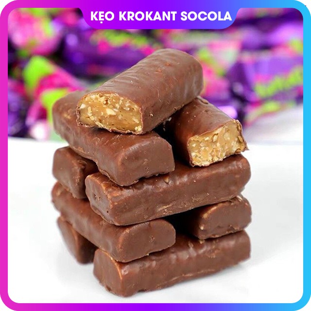 [SIÊU NGON] Kẹo Tím Krokant Socola Hạnh Nhân Nga 500G