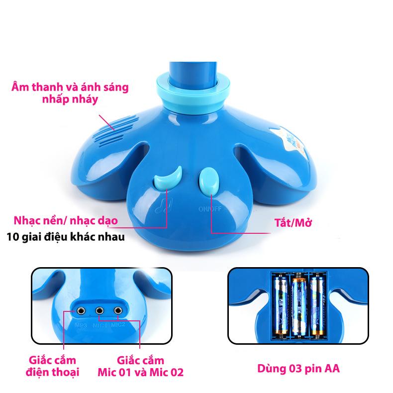 Mic hát karaoke đơn có giá đỡ Microphone Superlor