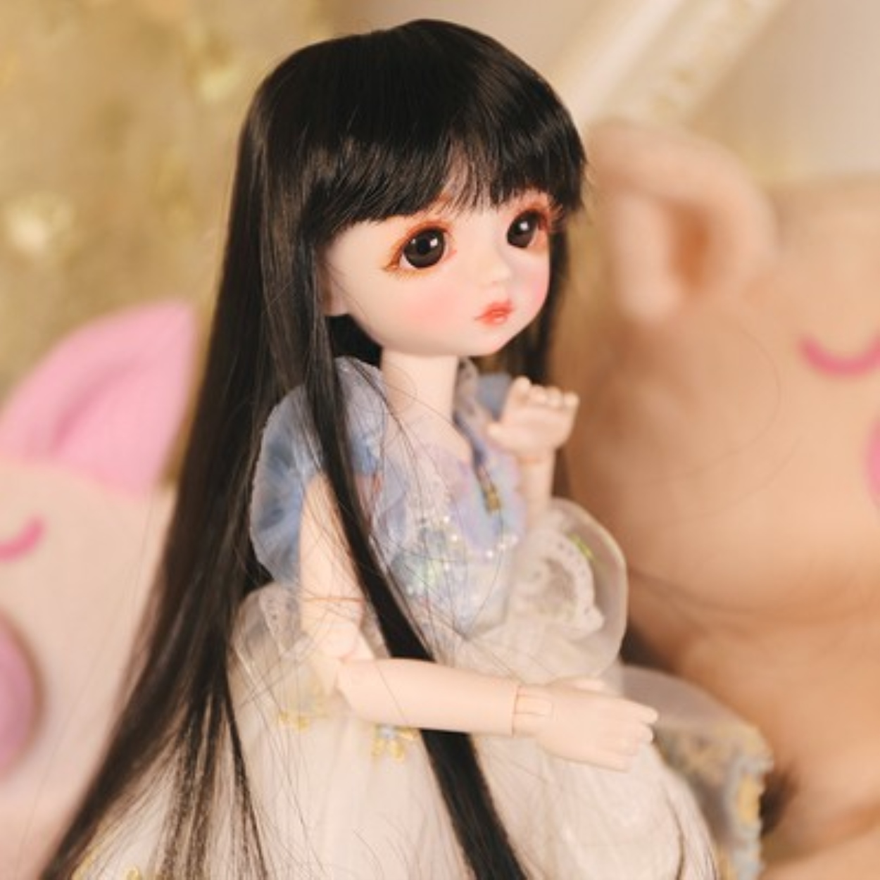 ☃ Tóc giả xoăn dài tỉ lệ 1:3 1:6 cho búp bê