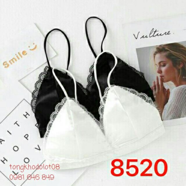 ÁO BRA LỤA VIỀN REN 8520