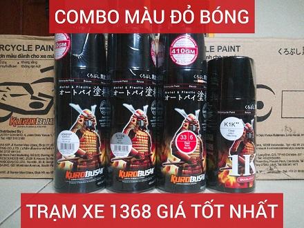 SƠN SAMURAI COMBO MÀU ĐỎ TƯƠI GỒM 4 CHAI - Trạm Xe 1368 dễ dàng sử dụng dành cho mọi dòng xe