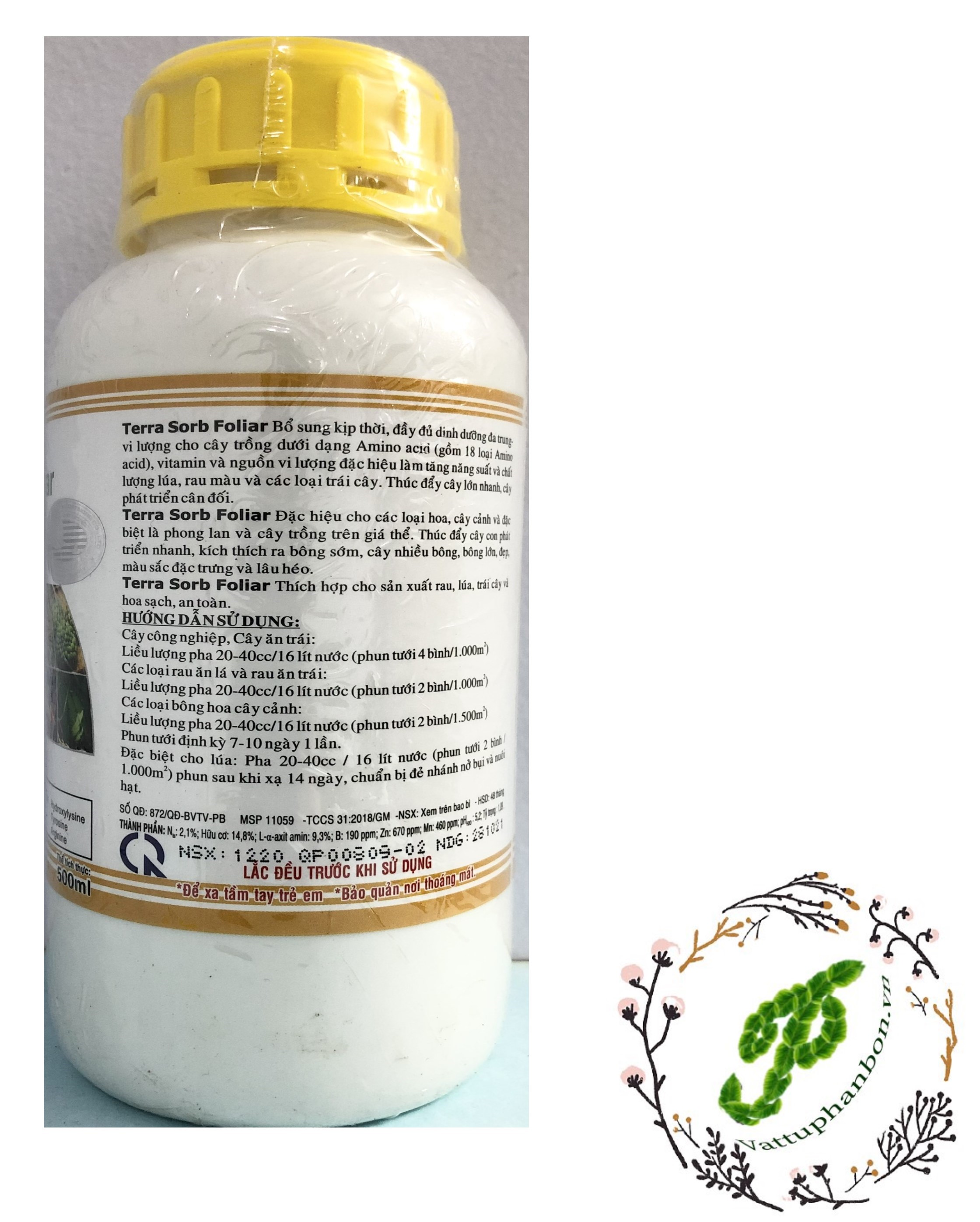 Phân bón Terra-Sorb Foliar (Tây Ban Nha) - #594A# 500ml