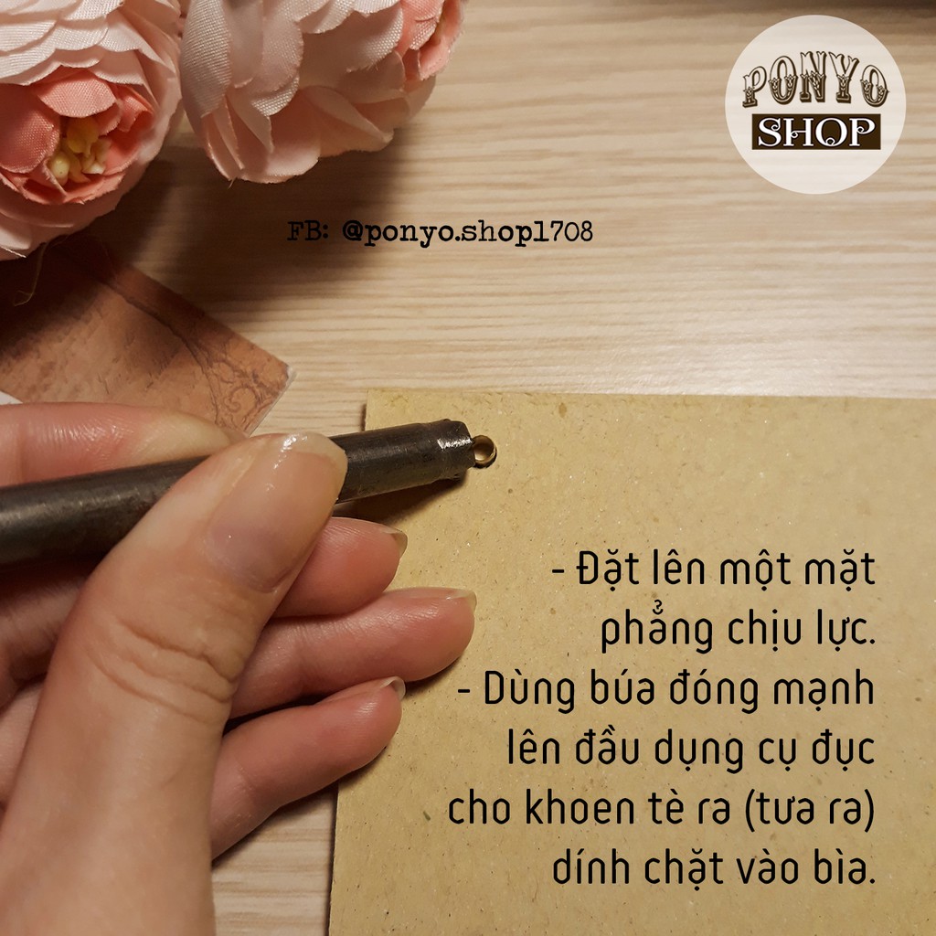 Dụng cụ tán khoen mắt cáo oze (thanh chẻ khoen oze)