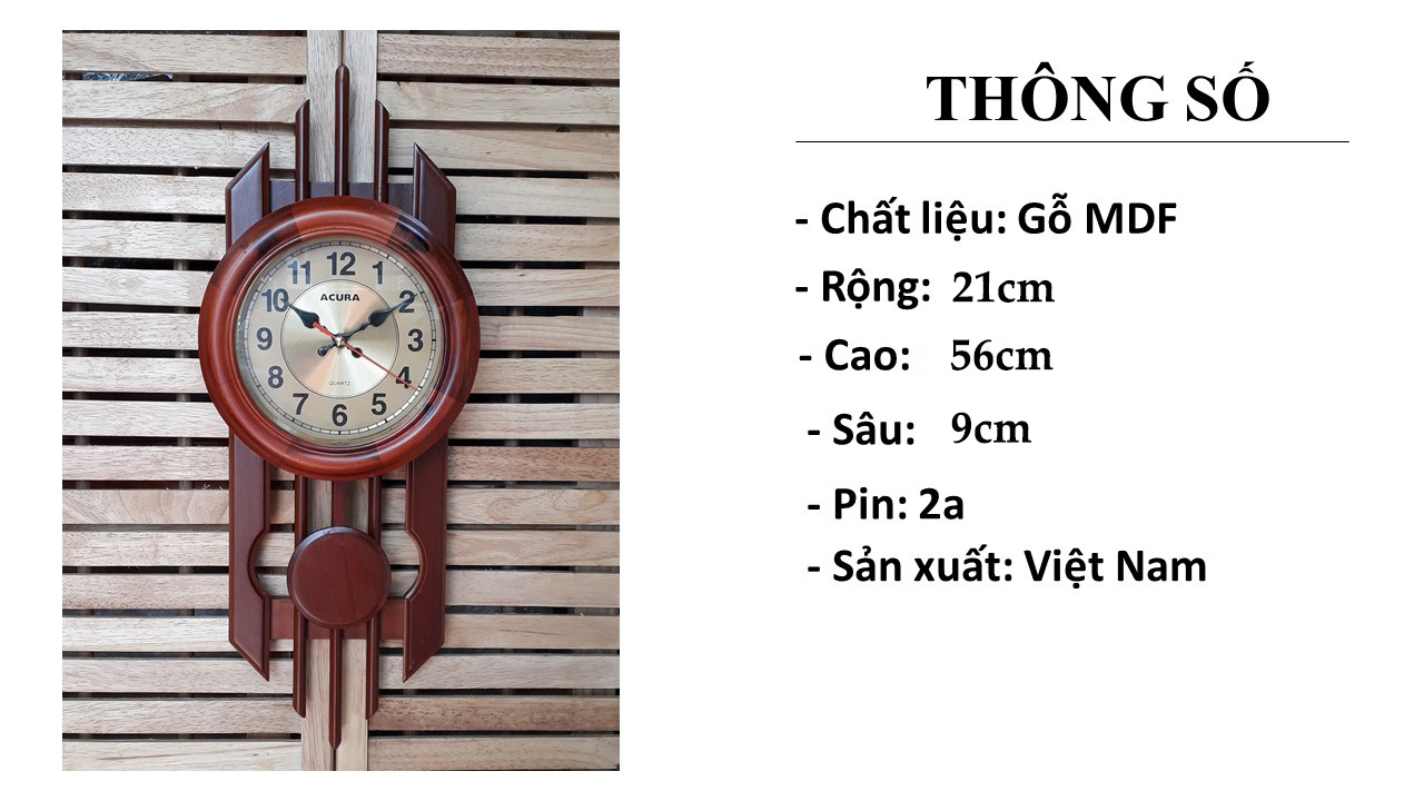 [HCM]Đồng hồ treo tường Acura H203