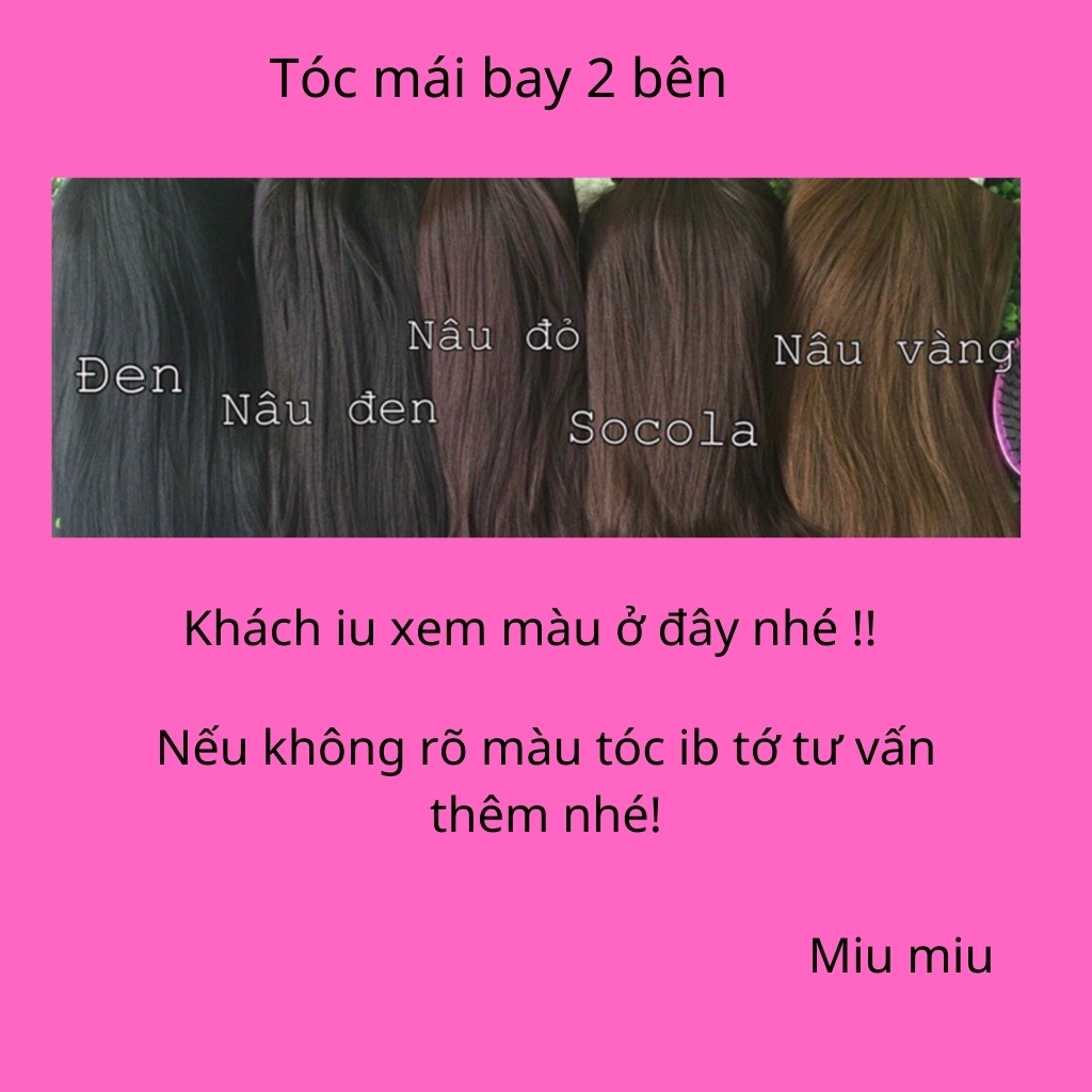 Tóc giả mái bay, tóc mái bay sole hàng có sẵn