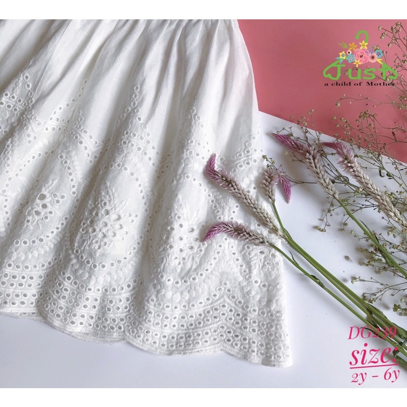 Váy Dây Thô thêu ren chân,Kiểu yếm phối ren,Size 2-6