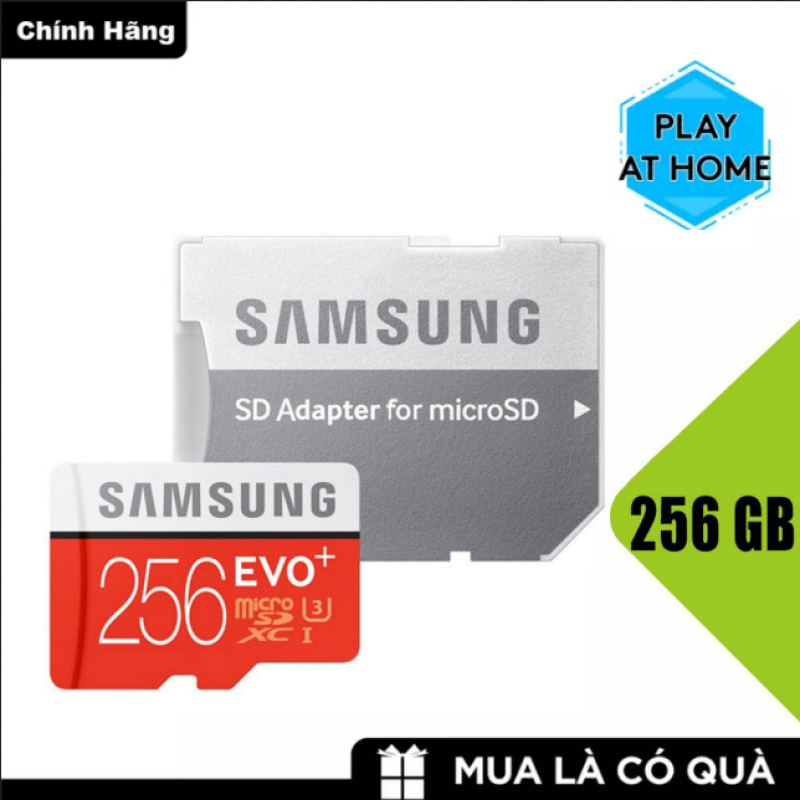 [ Hàng Mới ]  Thẻ nhớ MicroSDXC Samsung Evo Plus 256GB U3 4K - Tốc độ đọc100 MB/s - Tốc độ ghi 90 MB/s - Box Anh ( Đỏ )