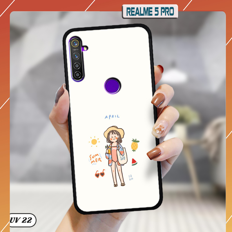 Ốp Realme 5 Pro lưng nhám -ngộ nghĩnh