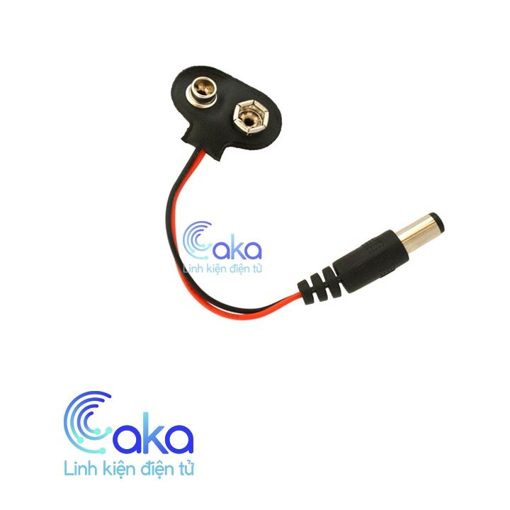 Dây đế pin 9V kèm jack DC 5.5x2.1mm