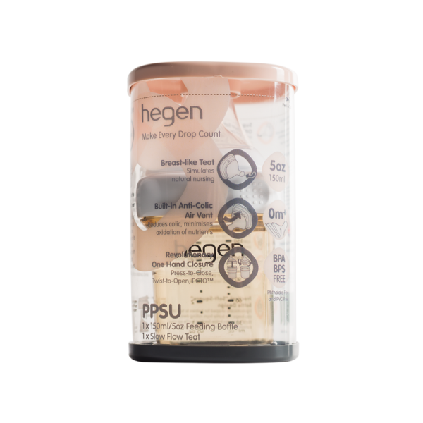 [HCM][Chính Hãng] Bình sữa Hegen PPSU 150ml núm ti dành cho bé 1-3 tháng tuổi