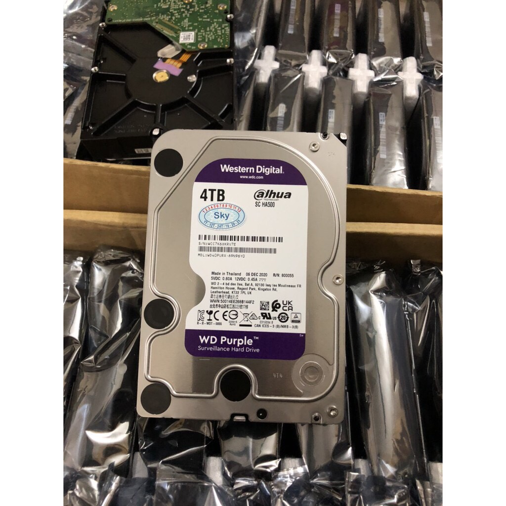 Ổ Cứng HDD Western Digital Purple 4TB 64MB Tím (Bảo Hành 24 Tháng 1 Đổi 1)