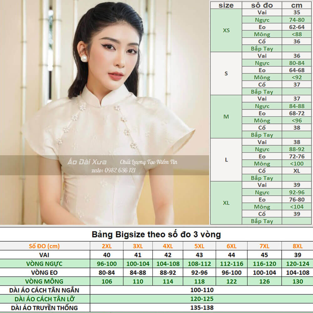 Áo Dài Cách Tân Nữ Tay Bồng ME02