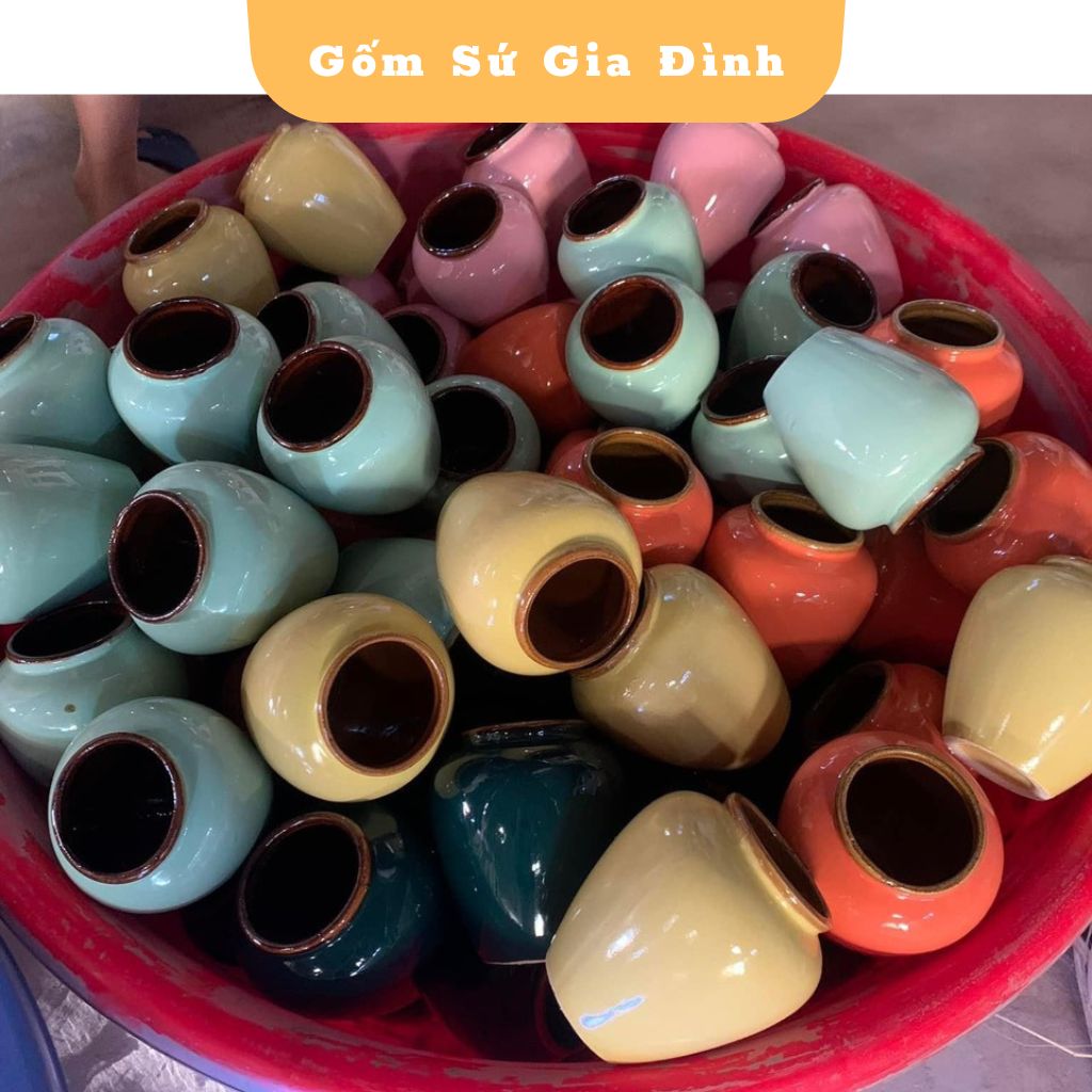 Lu bia, cốc uống nước tiện dụng, tráng men bóng đẹp cả trong lẫn ngoài