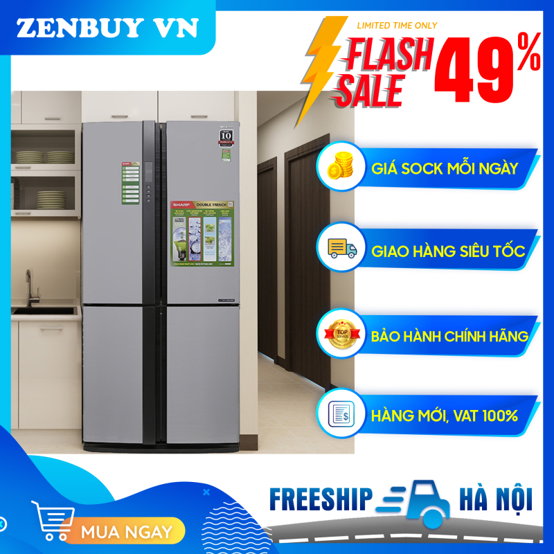 Tủ lạnh Sharp Inverter 626 lít SJ-FX631V-SL