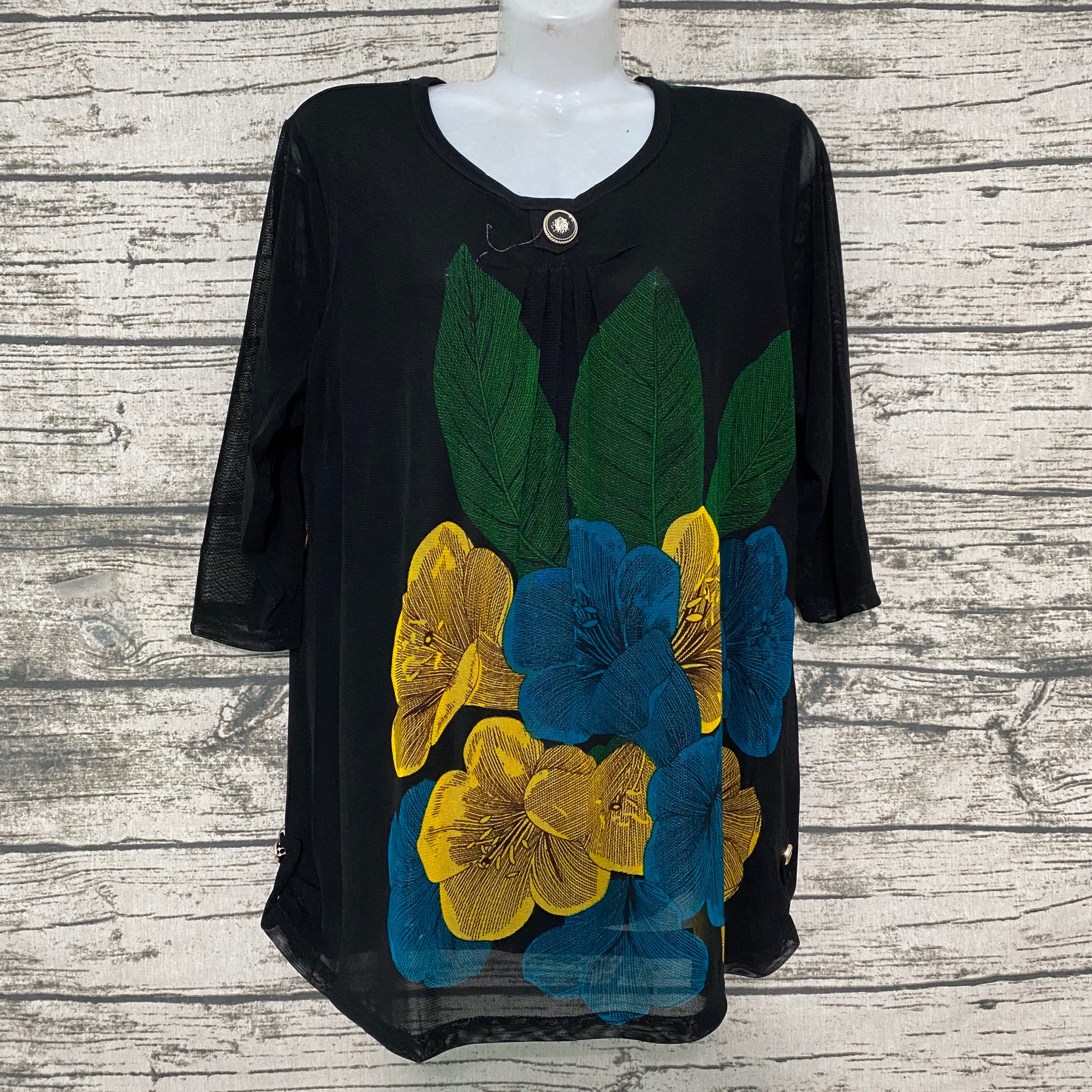 Áo voan thun lưới trung niên