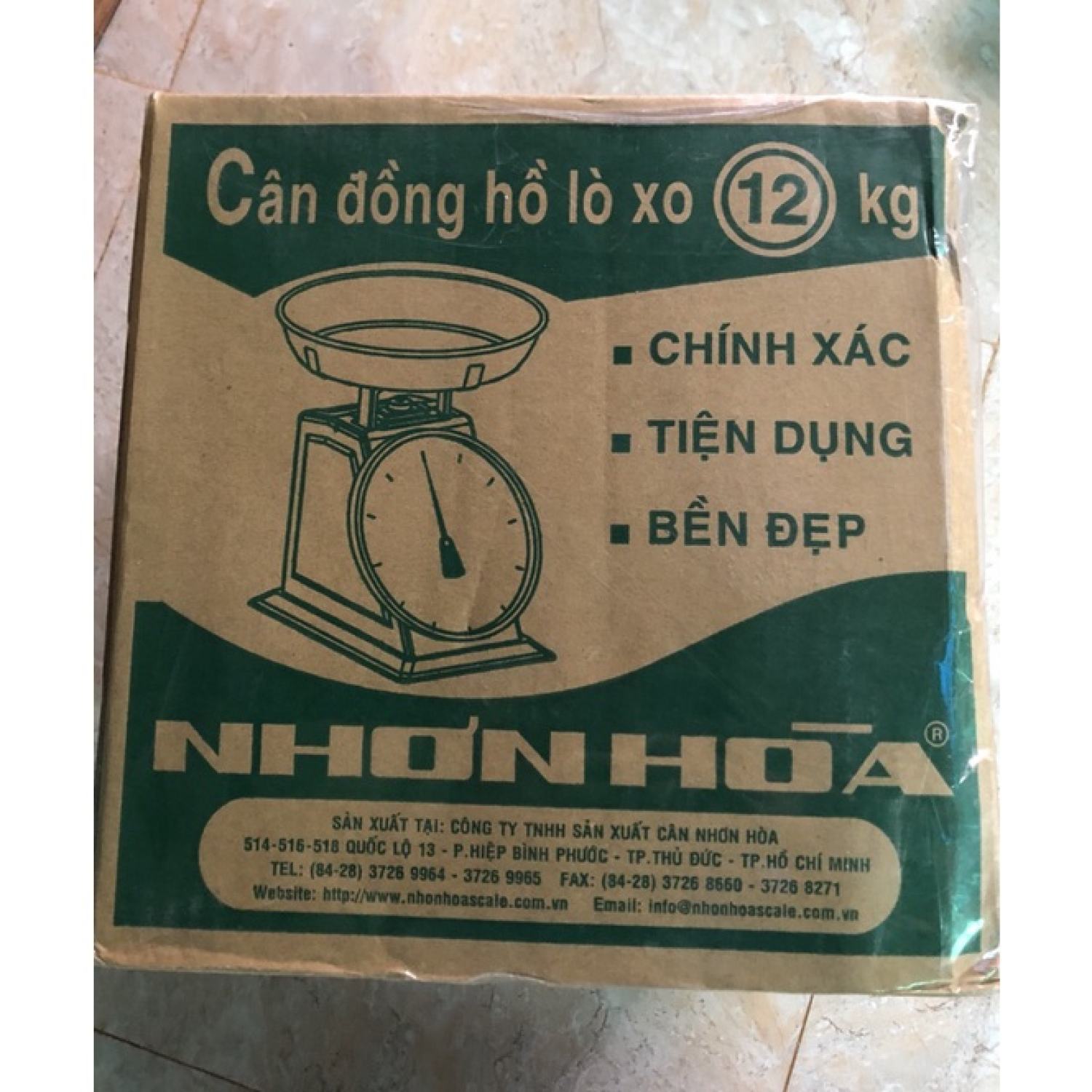 Cân Nhơn Hoà 12kg mặt đồng hồ số