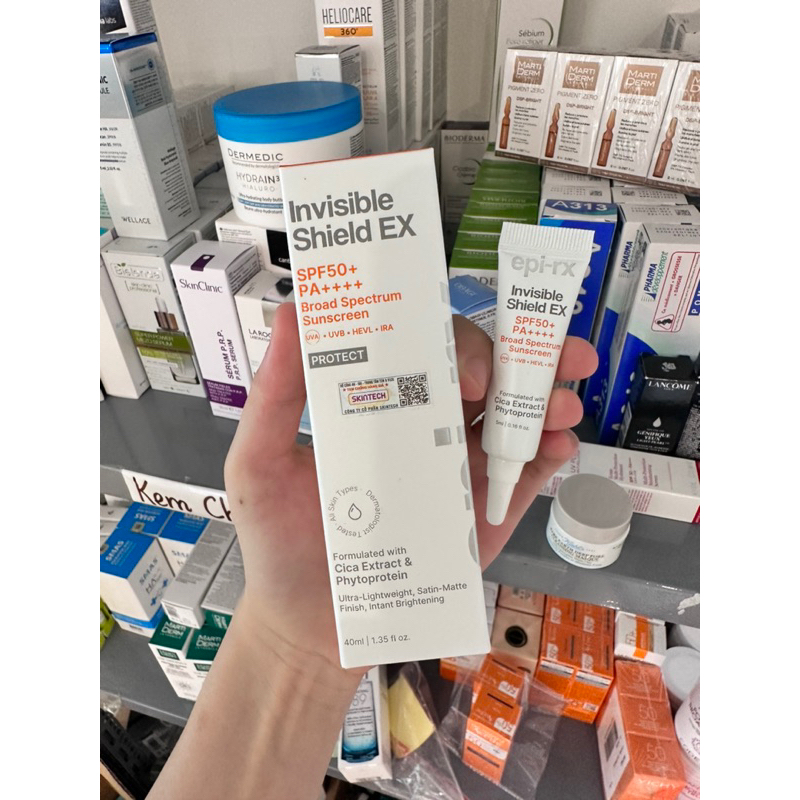 Kem chống nắng phổ rộng nâng tông epi-rx invisible shield ex